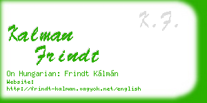 kalman frindt business card