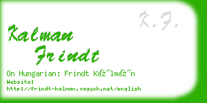 kalman frindt business card